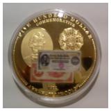1922 COMMEMORATIVE GOLD CERTIFICATE ABRAHAM