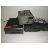 (2) VHS PLAYERS & BENTLEY PORTABLE TV