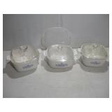 BLUE CORNFLOWER CORNINGWARE 1.5 &1.75 QT CASEROLE