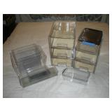 CLEAR PLASTIC BINS, DRAWERS, AND CONTAINERS