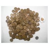 (220) WHEAT PENNIES W/ 1943 STEEL PENNY