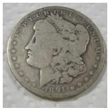 1891 (O) MORGAN SILVER DOLLAR