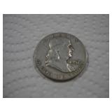1957 (D) FRANKLIN SILVER HALF DOLLAR