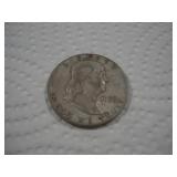 1958 (D) FRANKLIN SILVER HALF DOLLAR