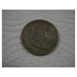 1958 (D) FRANKLIN SILVER HALF DOLLAR