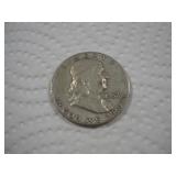 1957 (D) FRANKLIN SILVER HALF DOLLAR