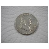1958 (D) FRANKLIN SILVER HALF DOLLAR
