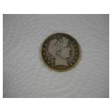 1908 (D) BARBER SILVER HALF DOLLAR