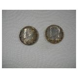 (2) 1964 KENNEDY HALF DOLLARS