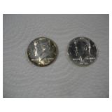 (2) 1964 KENNEDY HALF DOLLARS