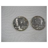 (2) 1964 KENNEDY HALF DOLLARS