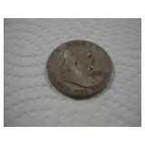 1957 (D) FRANKLIN SILVER HALF DOLLAR