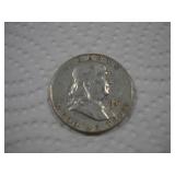 1957 (D) FRANKLIN SILVER HALF DOLLAR