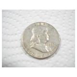 1957 (D) FRANKLIN SILVER HALF DOLLAR