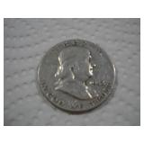 1954 FRANKLIN SILVER HALF DOLLAR