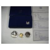 1986 LIBERTY $5 GOLD COIN - SILVER DOLLAR AND