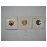 (3) MASON STAMPED PENNIES