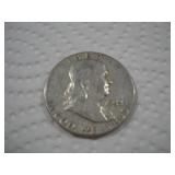 1954 FRANKLIN SILVER HALF DOLLAR