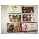 2007 -7 SILVER PROOF COINS 10 OF 14 PROOF COINS W/