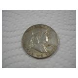 1961 (D) FRANKLIN SILVER HALF DOLLAR