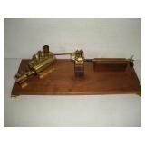 VINTAGE SAITO MARINE WORKING TOY STEAM ENGINE