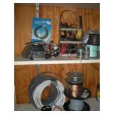ASSORTED WIRE CONTENTS OF SHELVES