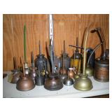 OIL CANS CONTENTS OF SHELF