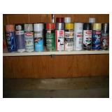 SPRAY PAINTS CONTENTS OF SHELF