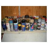 SPRAY PAINTS CONTENTS OF SHELF