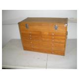 OAK 9 DRAWER MACHINIST TOOL CHEST