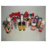 PARTIAL AND FULL CANS OF BUTANE FUEL