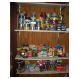 ASSORTED TAPE & ADHESIVES CONTENTS OF SHELVES
