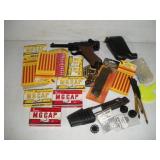 ASSORTED CO2 - CAP - AND AIR GUN RELATED ITEMS