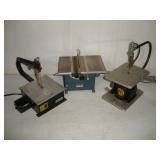 BENCHTOP HOBBY SCROLL SAWS & 3 IN TABLE SAW