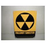 FALLOUT SHELTER METAL SIGN  12X16