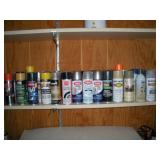 SPRAY PAINTS CONTENTS OF SHELF
