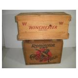 WINCHESTER CANNON CRATE & REMINGTON AMMO CRATE - -