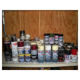 SPRAY PAINTS CONTENTS OF SHELF
