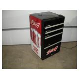 BUDWIESER LOCKING MINI FRIDGE 19X19X35