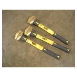 (3) KLEIN 3 LB BRASS MALLETS