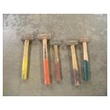 (5) BRASS MALLETS