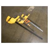 ASSORTED BAR CLAMPS - DEWALT & OTHER --