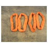 (4) AMICK 3 FT POLYESTER SLINGS 40,000 LB CAP