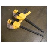 (2) DEWALT 12 IN BAR CLAMPS