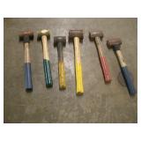 (6) BRASS MALLETS