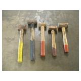 (5) BRASS MALLETS