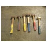 (6) BRASS MALLETS