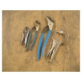 16 & 10 IN CHANNEL LOCK PLIERS, VISE GRIPS &
