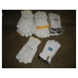 (16 PAIR) LEATHER WORK GLOVES