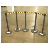 (5) RETRACTABLE TEMP BARRIERS